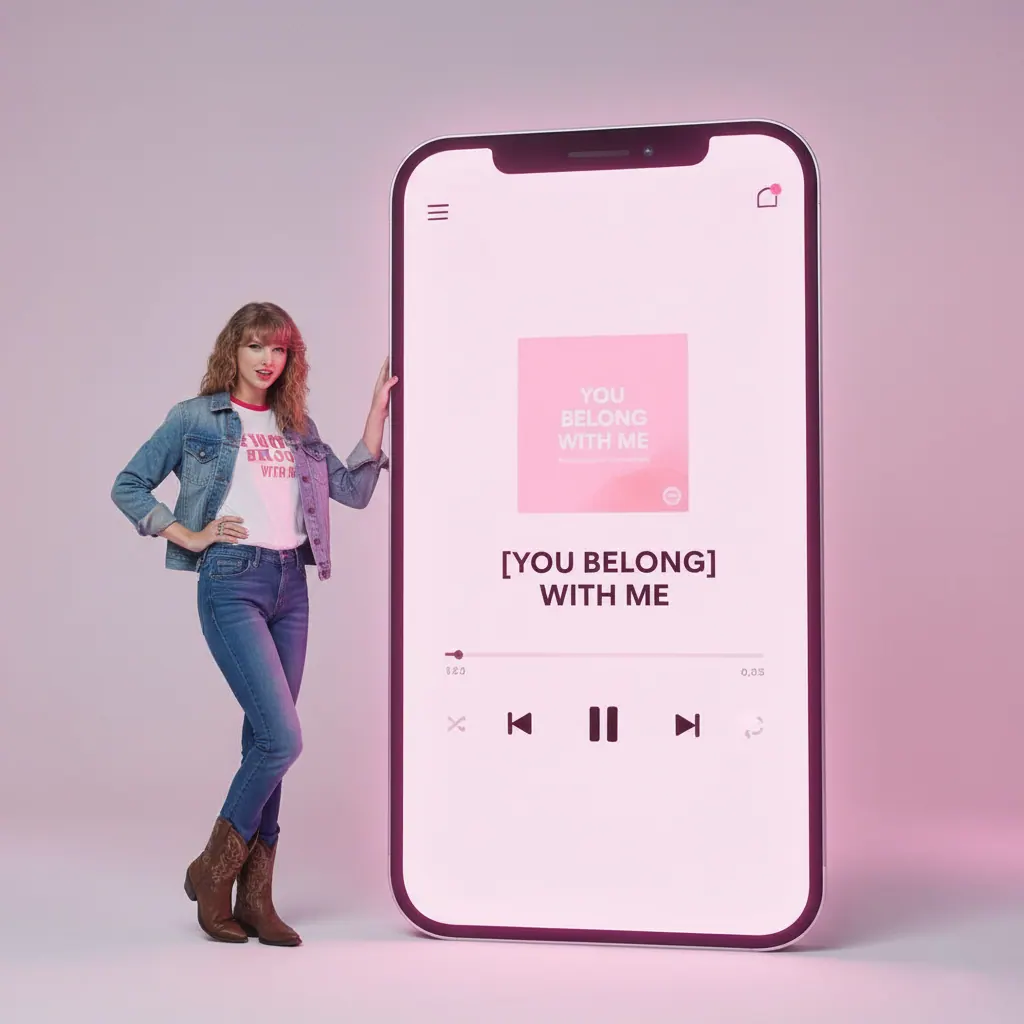 Artist portrait with Spotify phone mockup